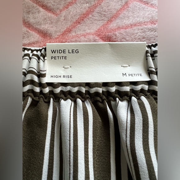 #242 Loft green and white striped pants - Picture 9 of 9